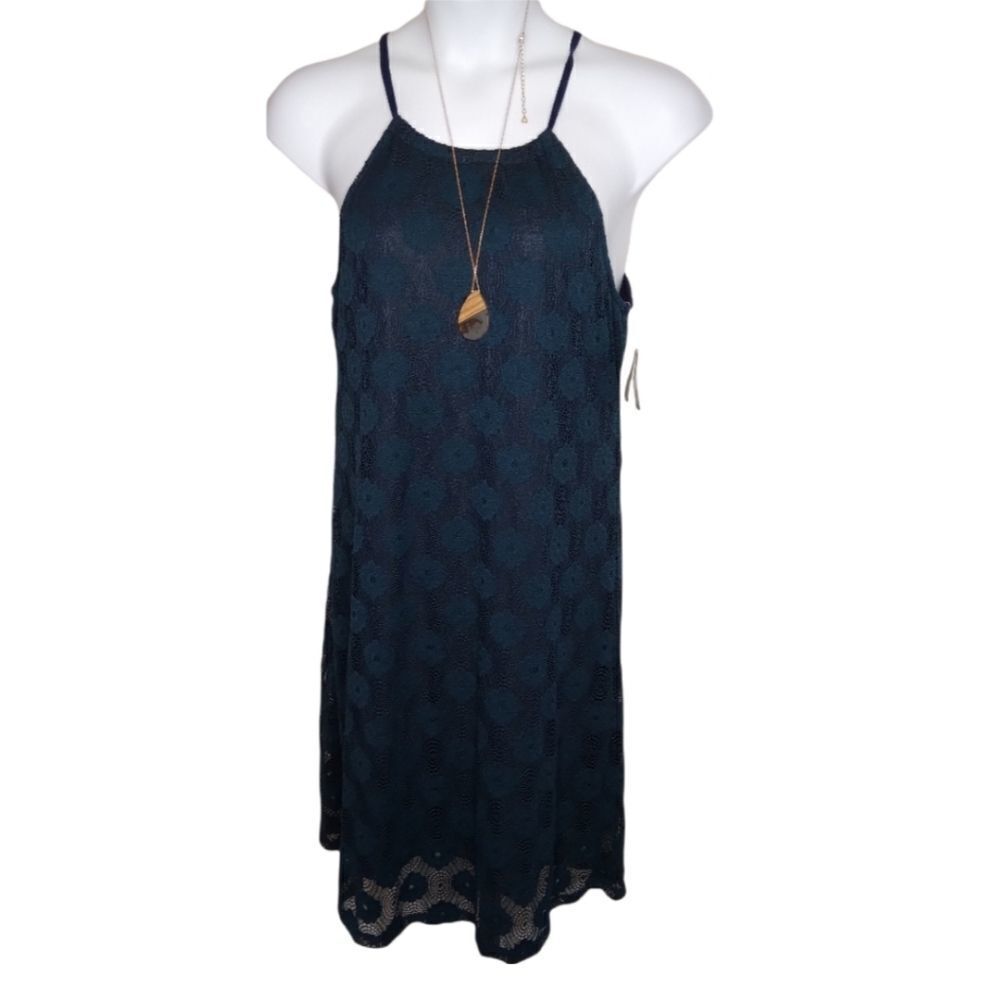 ROPER Wear the West SEXY Teal Lace DRESS Sleeveless SIZE L NWT